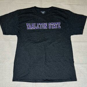 Champion Tarleton State Graphic T-Shirt - Gray and Purple M